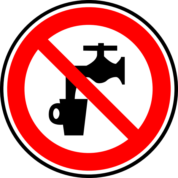 SVG No drinking water prohibition sign vector graphics