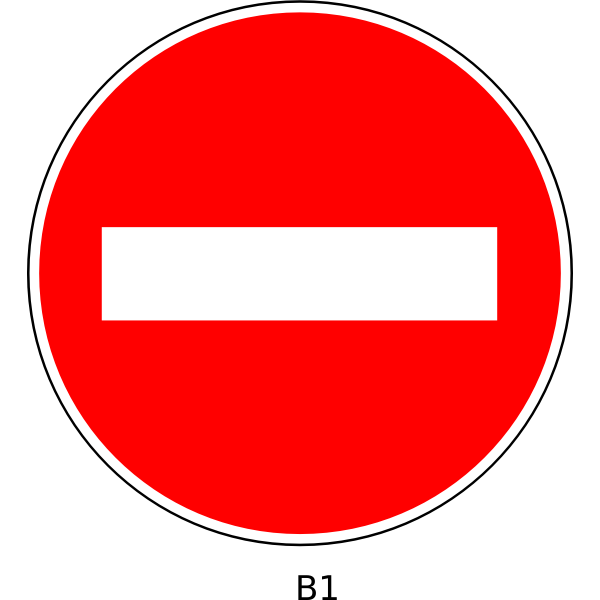 SVG No entry traffic order sign vector graphics