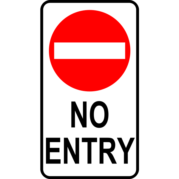 SVG No entry traffic roadsign vector image