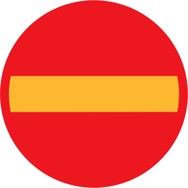 SVG No entry vector road sign