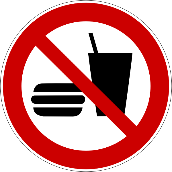 SVG No fast food vector symbol