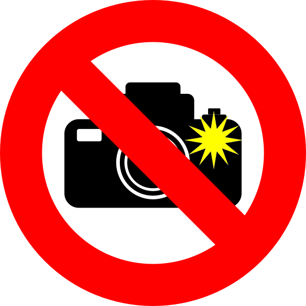 SVG No flash photography allowed