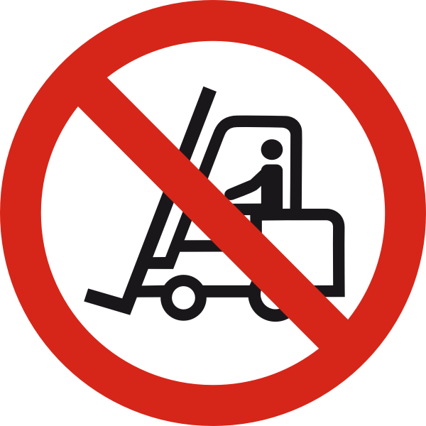 SVG No forklift sign vector image