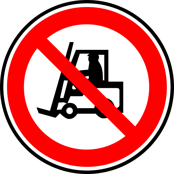 SVG No forklift vector road sign