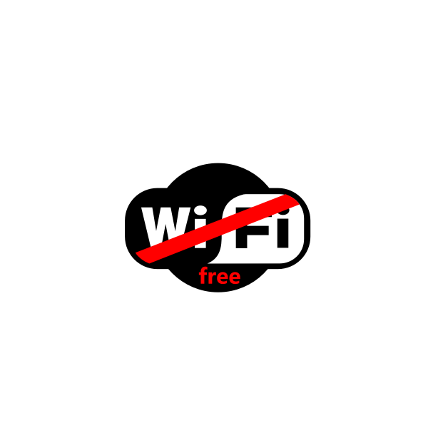 SVG No free WiFi symbol
