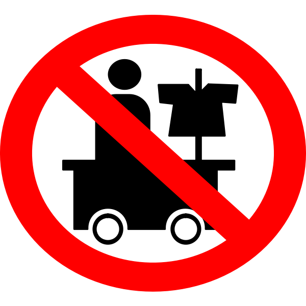 SVG No hawking sign