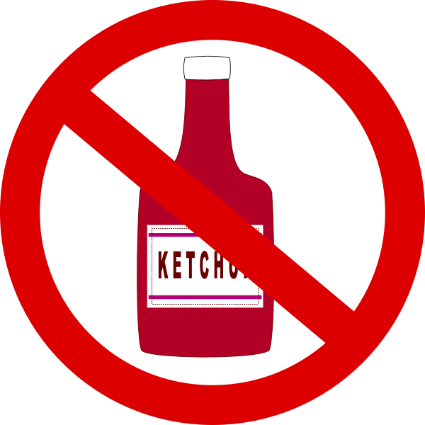 SVG No ketchup vector clip art