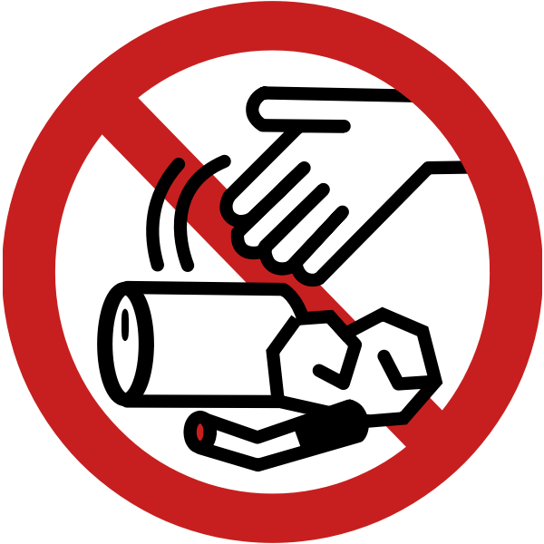 SVG No littering sign vector clip art