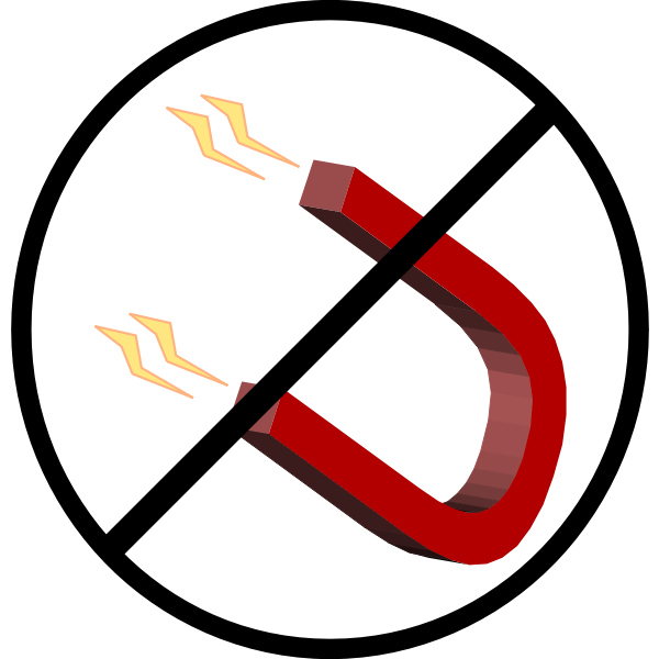 SVG No magnetic fields label vector image