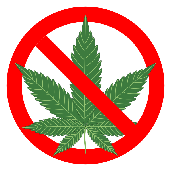 SVG No marijuana sign