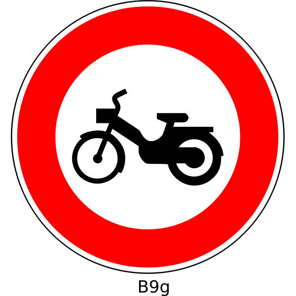 SVG No mopeds road sign vector image