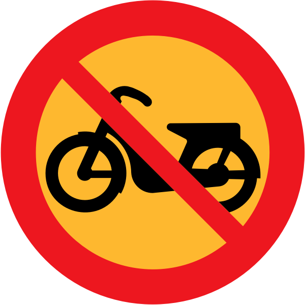 SVG No motorcycles vector traffic sign