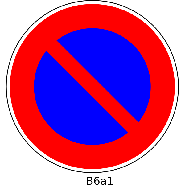 SVG No parking round traffic roadsign vector illustration