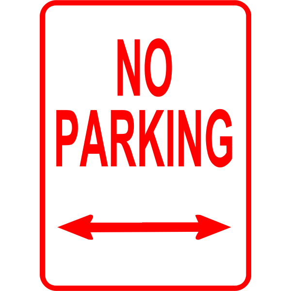 SVG No parking traffic roadsign vector image