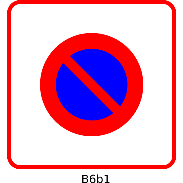 SVG No parking zone square traffic roadsign vector image