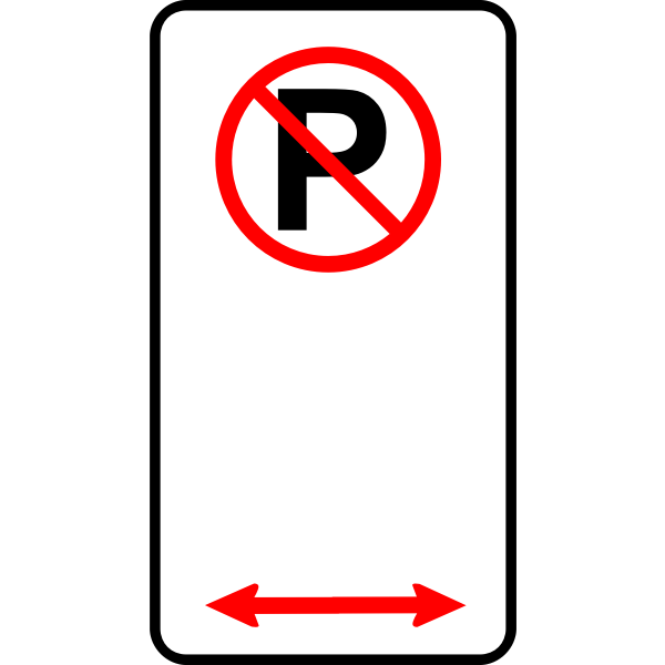 SVG No parking zone traffic roadsign vector image