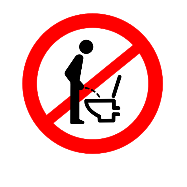 SVG No peeing sign vector image