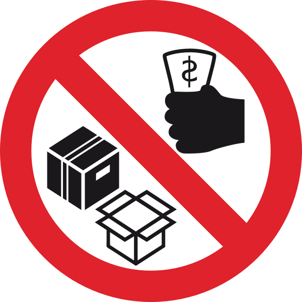 SVG No selling or trading sign
