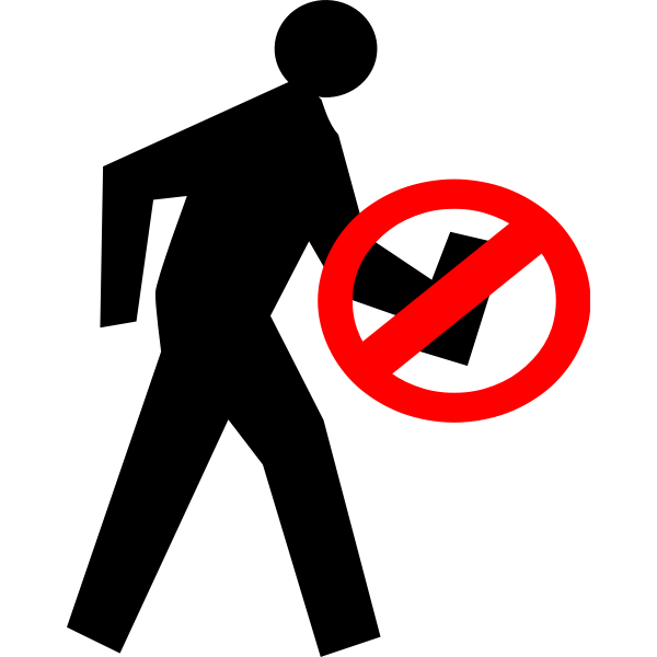 SVG No smartphone walking