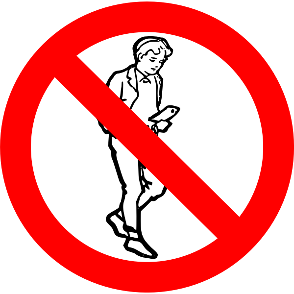 SVG No smartphone while walking
