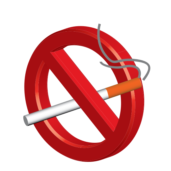 SVG No Smoking 3D icon vector clip art