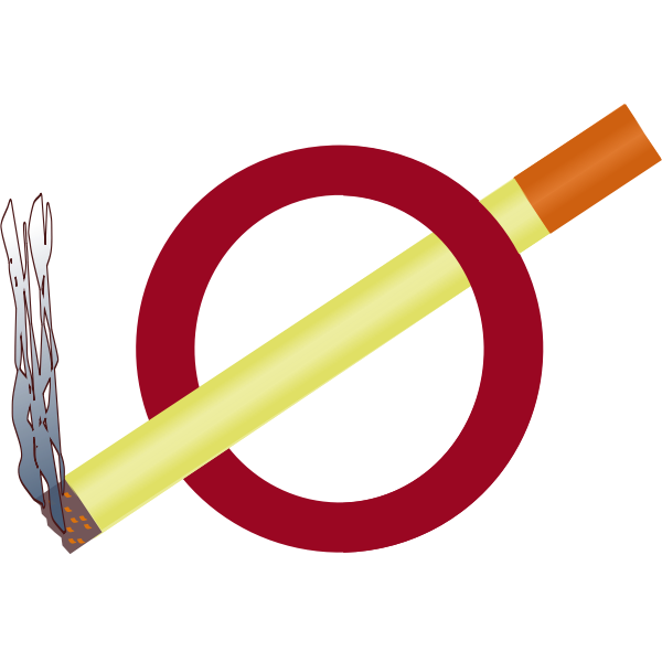 SVG No Smoking 3D symbol vector clip art