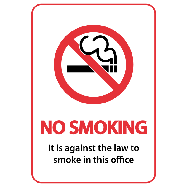 SVG No smoking office sign vector image