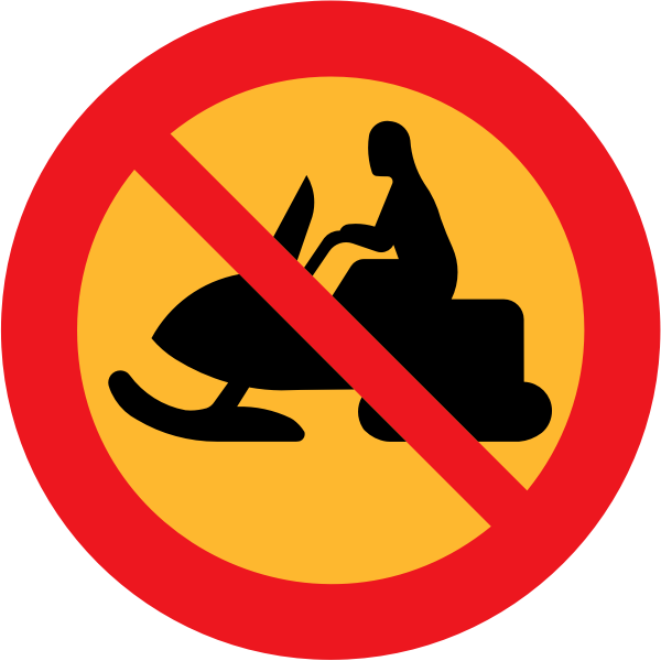 SVG No snowmobiles traffic sign vector drawing