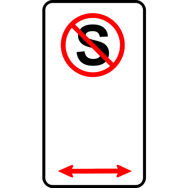SVG No standing zone traffic roadsign vector image