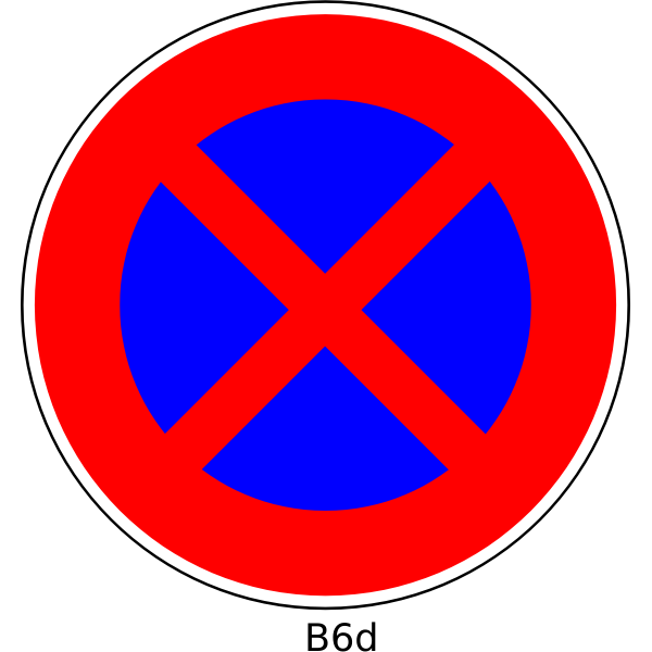 SVG No stopping road sign vector image