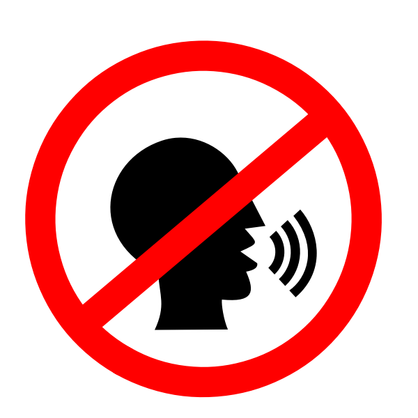 SVG No talking sign