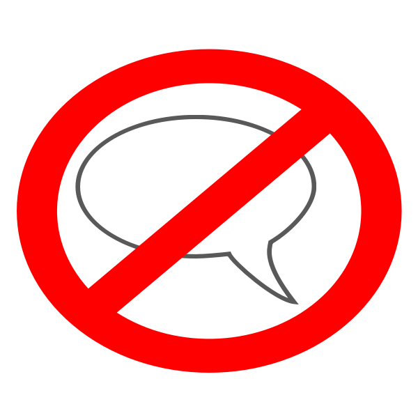 SVG No talking symbol