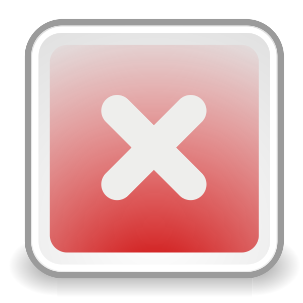 SVG No tick icon vector image