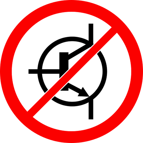 SVG No transistor sign