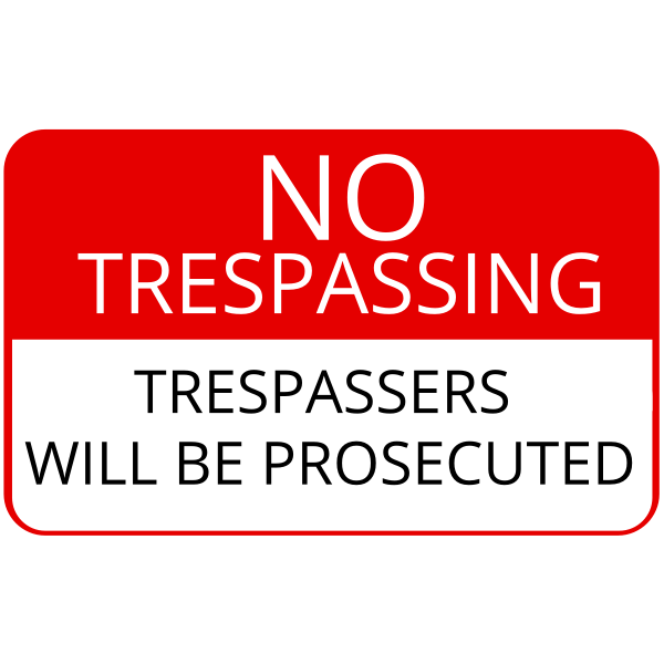 SVG No Trespassing Sign