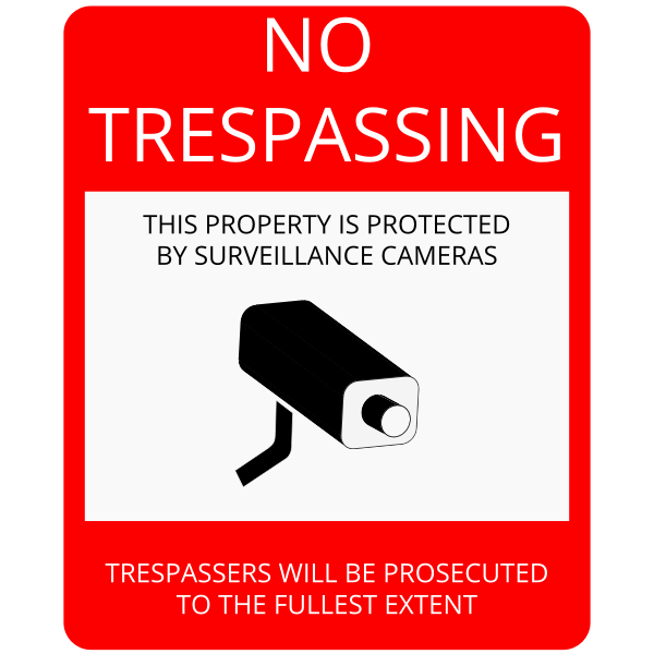 SVG No trespassing sign vector illustration