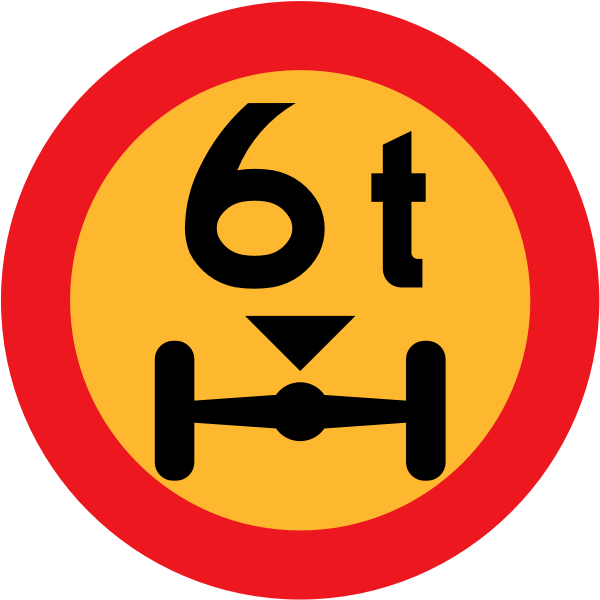 SVG No vehicles over wheelbase road sign vector image