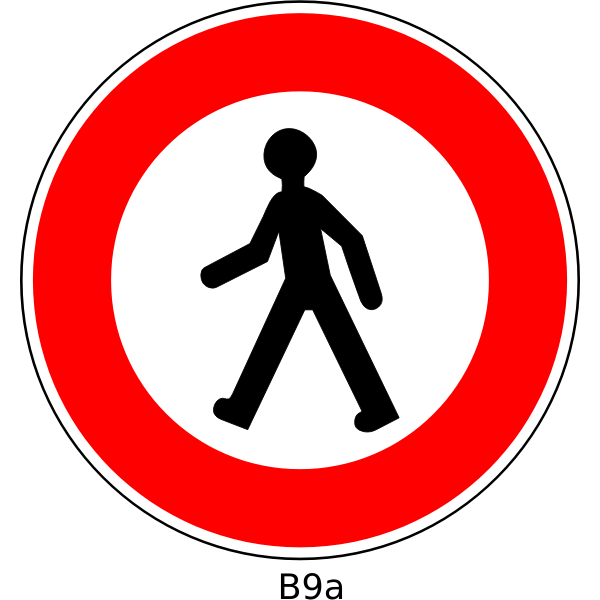 SVG No walking road sign vector image