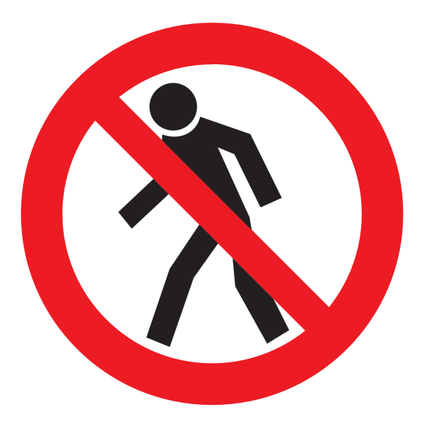 SVG No walking sign