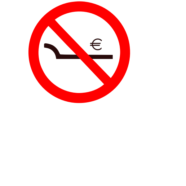 SVG No work exploitation sign vector illustration