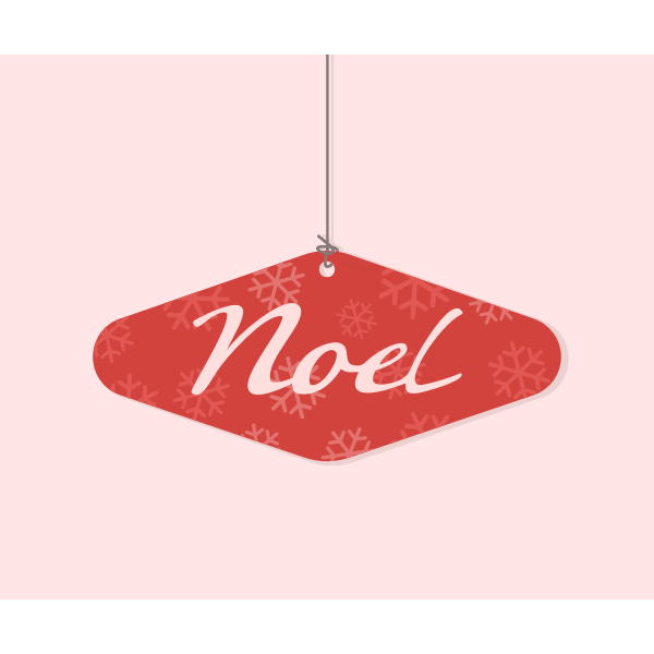 SVG Noel Christmas square ornament vector drawing
