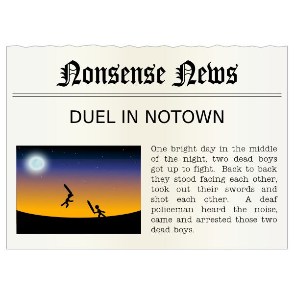 SVG Nonsense News