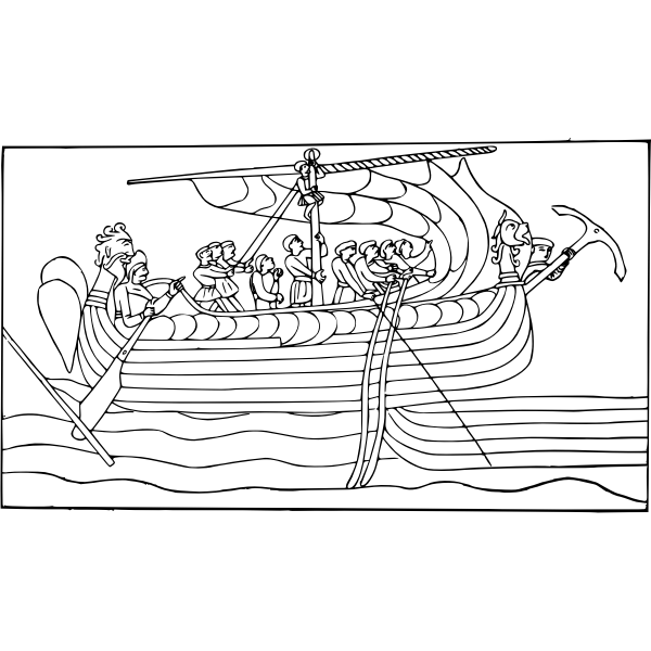 SVG Norman ship drawing