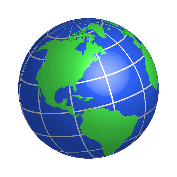 SVG North and South American globe vector image