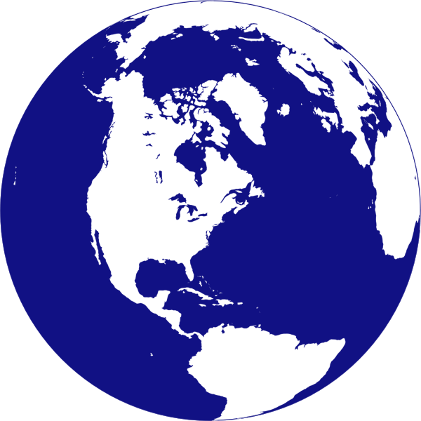 SVG Northern hemisphere globe vector clip art