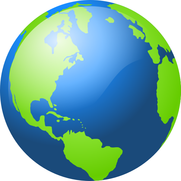 SVG Northern hemisphere globe vector illustration