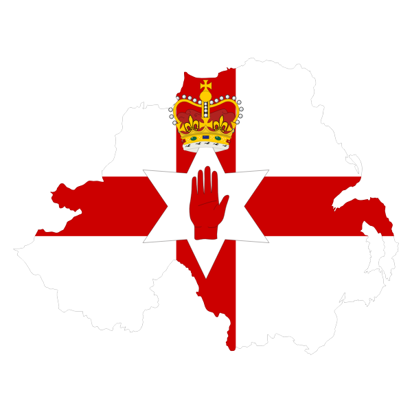 SVG Northern Ireland039s map and flag