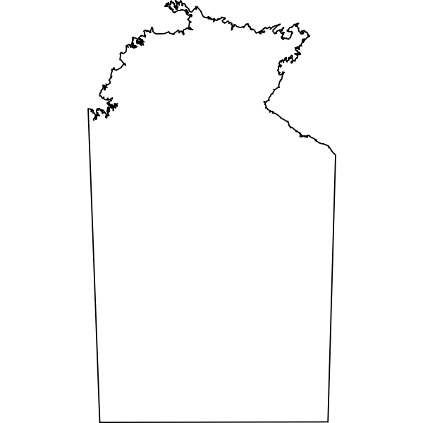 SVG Northern territory outline
