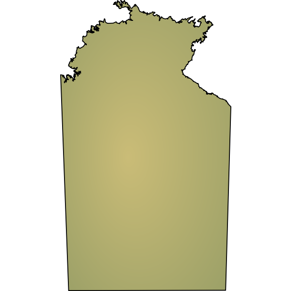 SVG Northern territory shaded