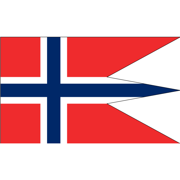 SVG Norwegian state and war flag vector image